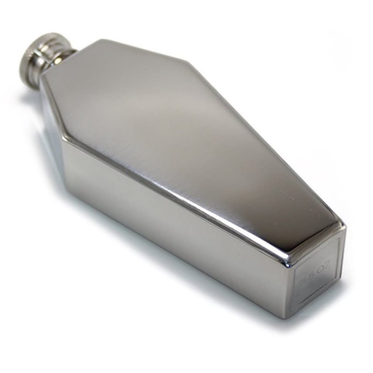 Coffin Flask in Silver or Black | The Apocalypse Drinking Vessel of Choice | Stainless Steel