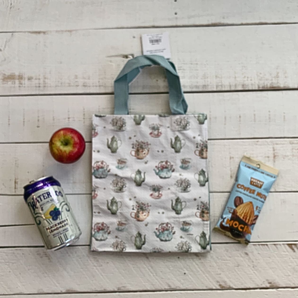 Tea Time Daily Tote Bag | Lunch Storage |  8.75" x 10.25" x 4.75"