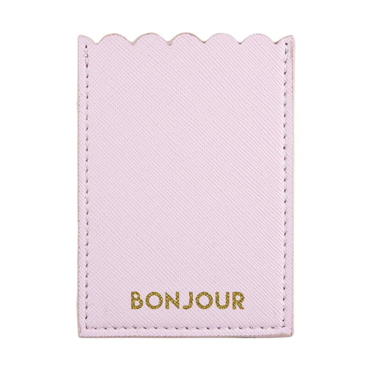 Bonjour Phone Pocket in Pink | Adhesive Pocket 2.5" x 3.5" for Cards or Cash