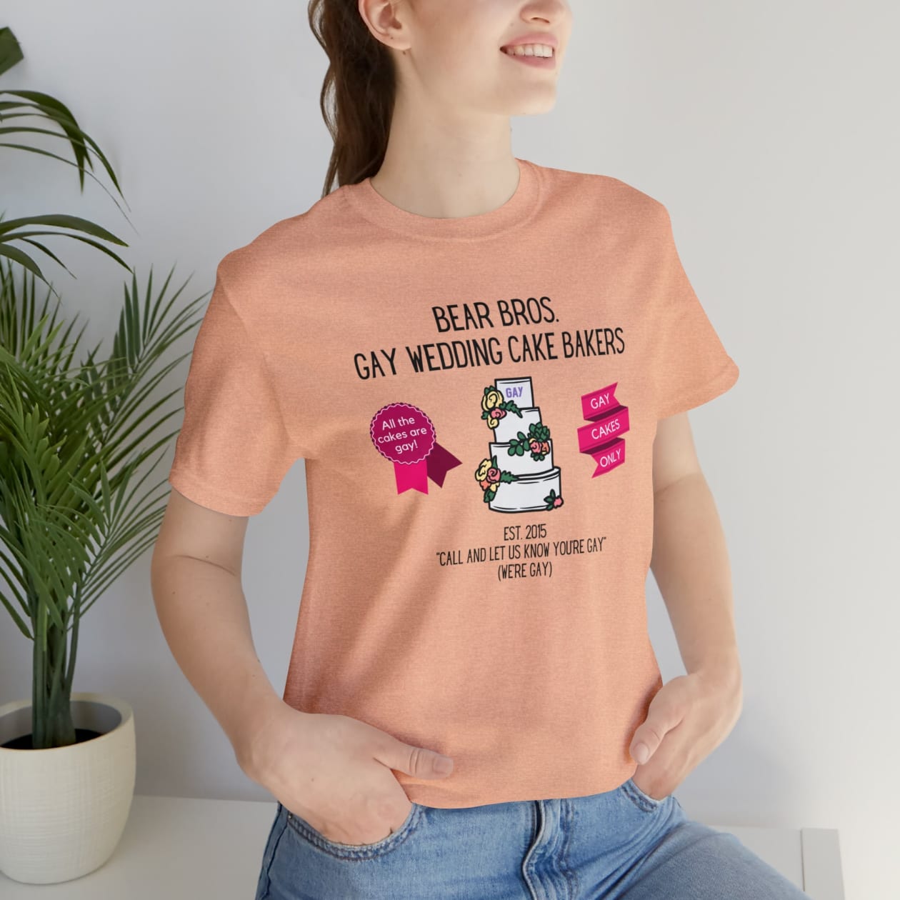 Bear Bros. Gay Wedding Cake Bakers Unisex Short Sleeve Tee [Multiple Color Options]