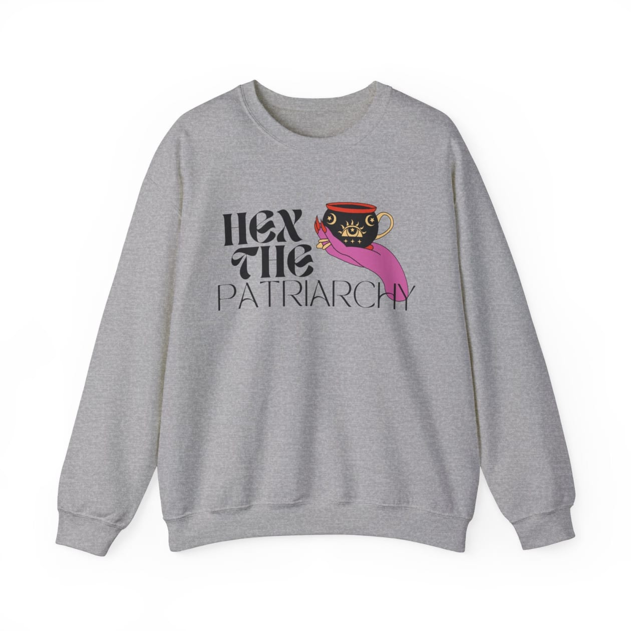 Hex the Patriarchy Unisex Heavy Blend™ Crewneck Sweatshirt Sizes SM-5XL | Plus Size Available