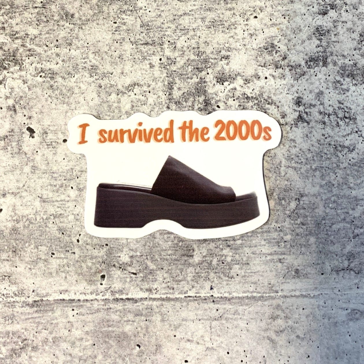 I Survived the 2000s Slide Shoe Sticker