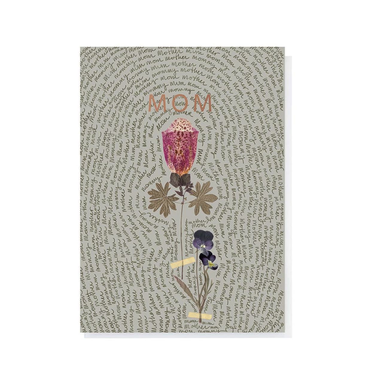 Mom Greeting Card | Fine Rose Gold Details | Translucent Parchment Envelope