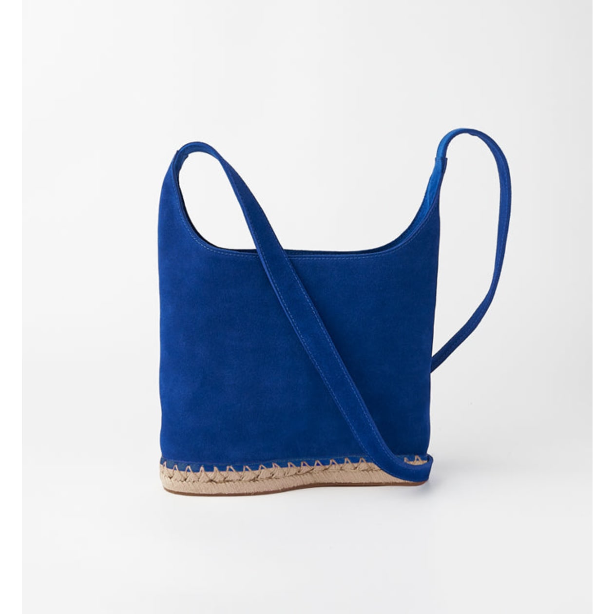 The Amelia Suede Crossbody Mini Hobo - Cobalt