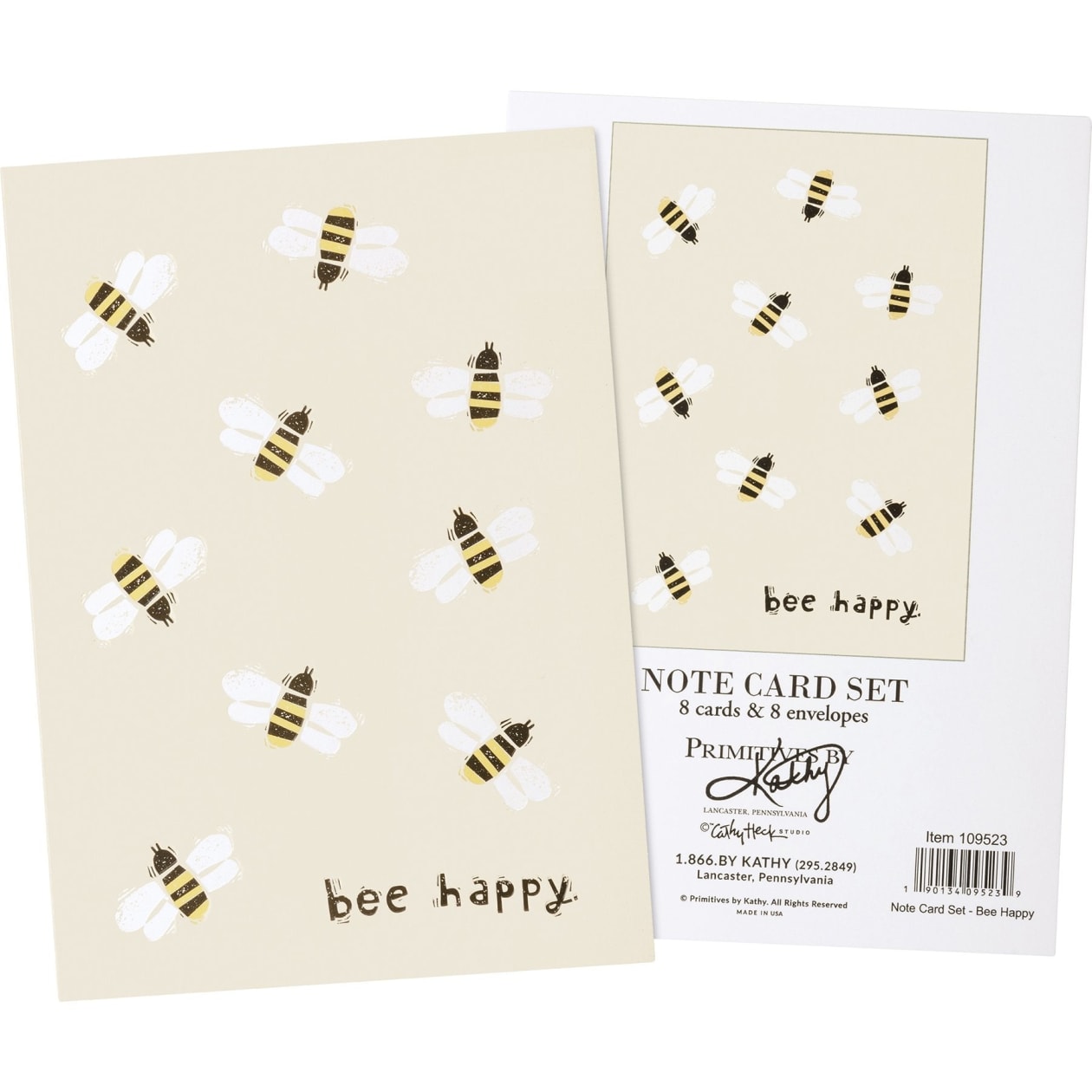 Bee Happy Note Card Set | 8 Cards