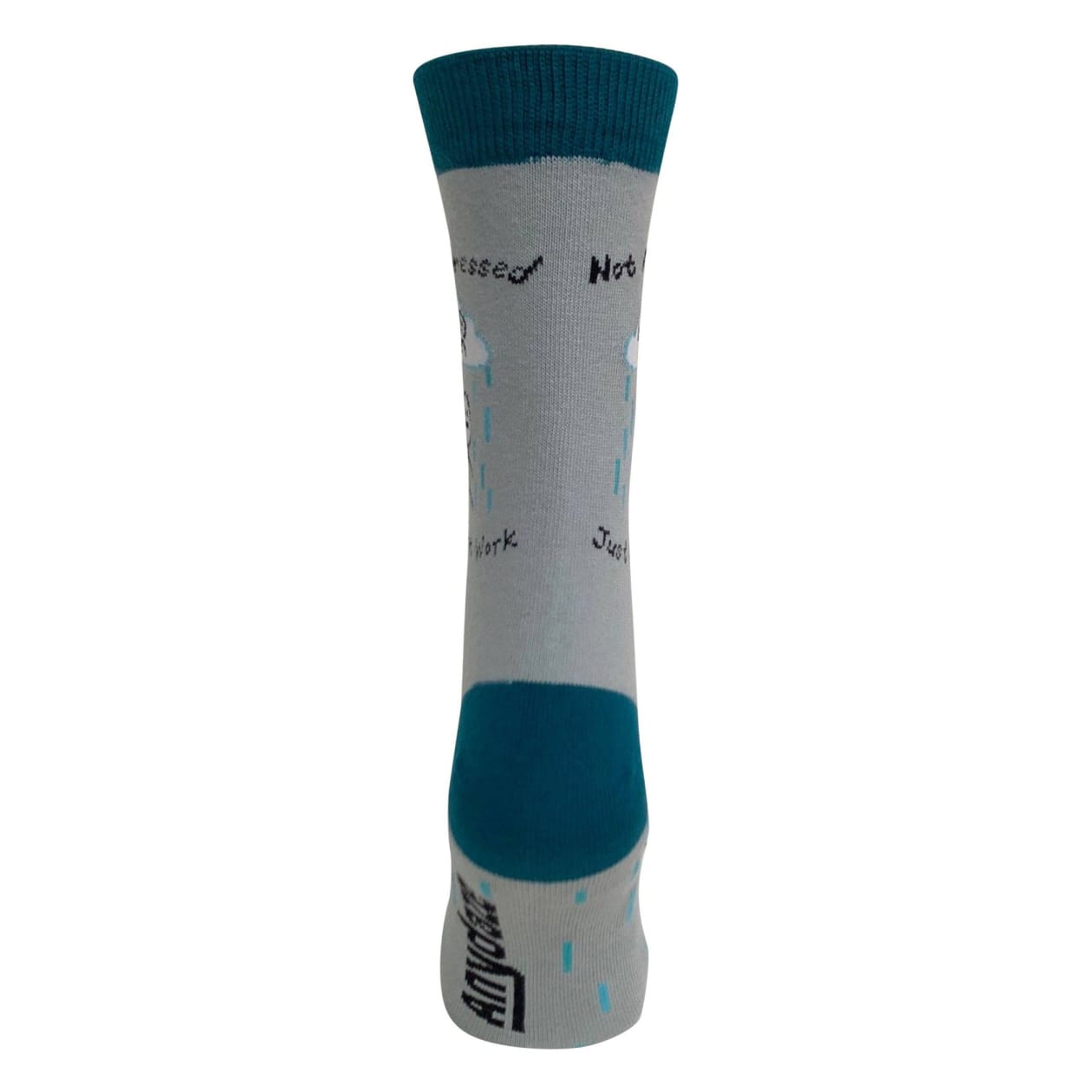 Not Depressed, Just at Work Women's Crew Socks | Gray and Blue Hues