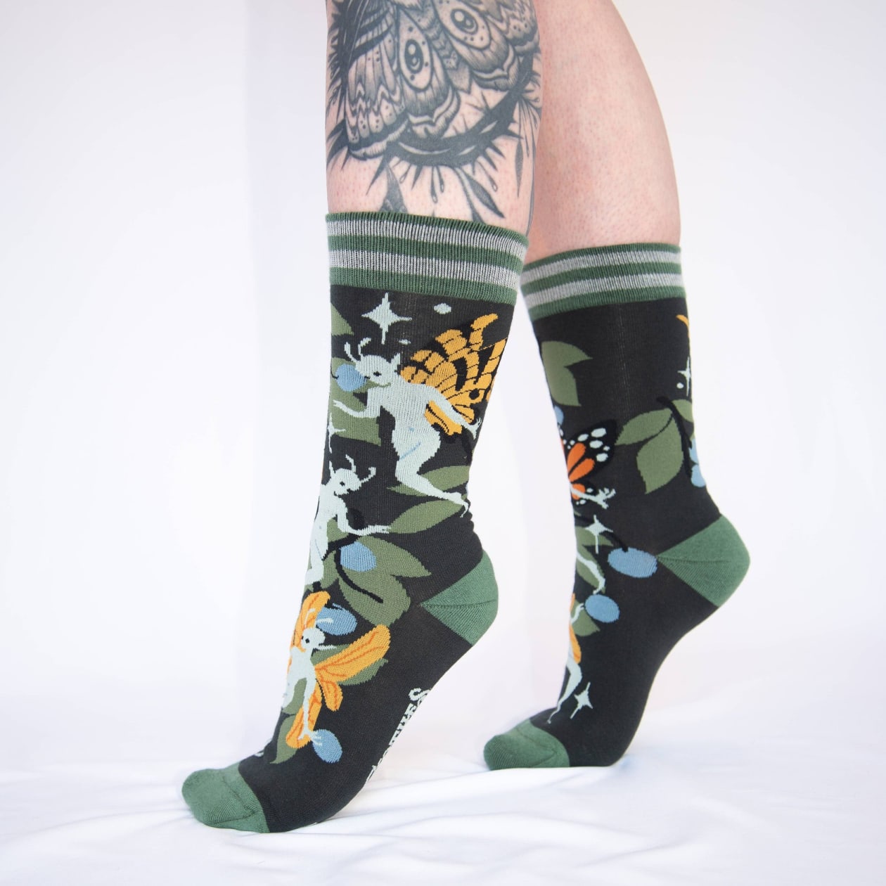 Fanciful Fairies Crew Socks | Whimsical Wings Faeries