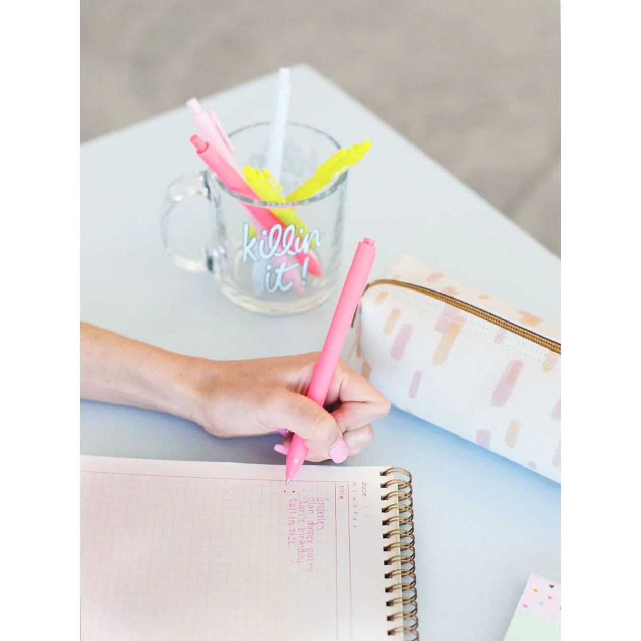 Set of 3 Over It Jotter Pen | Ballpoint Pens with Funny Print Text