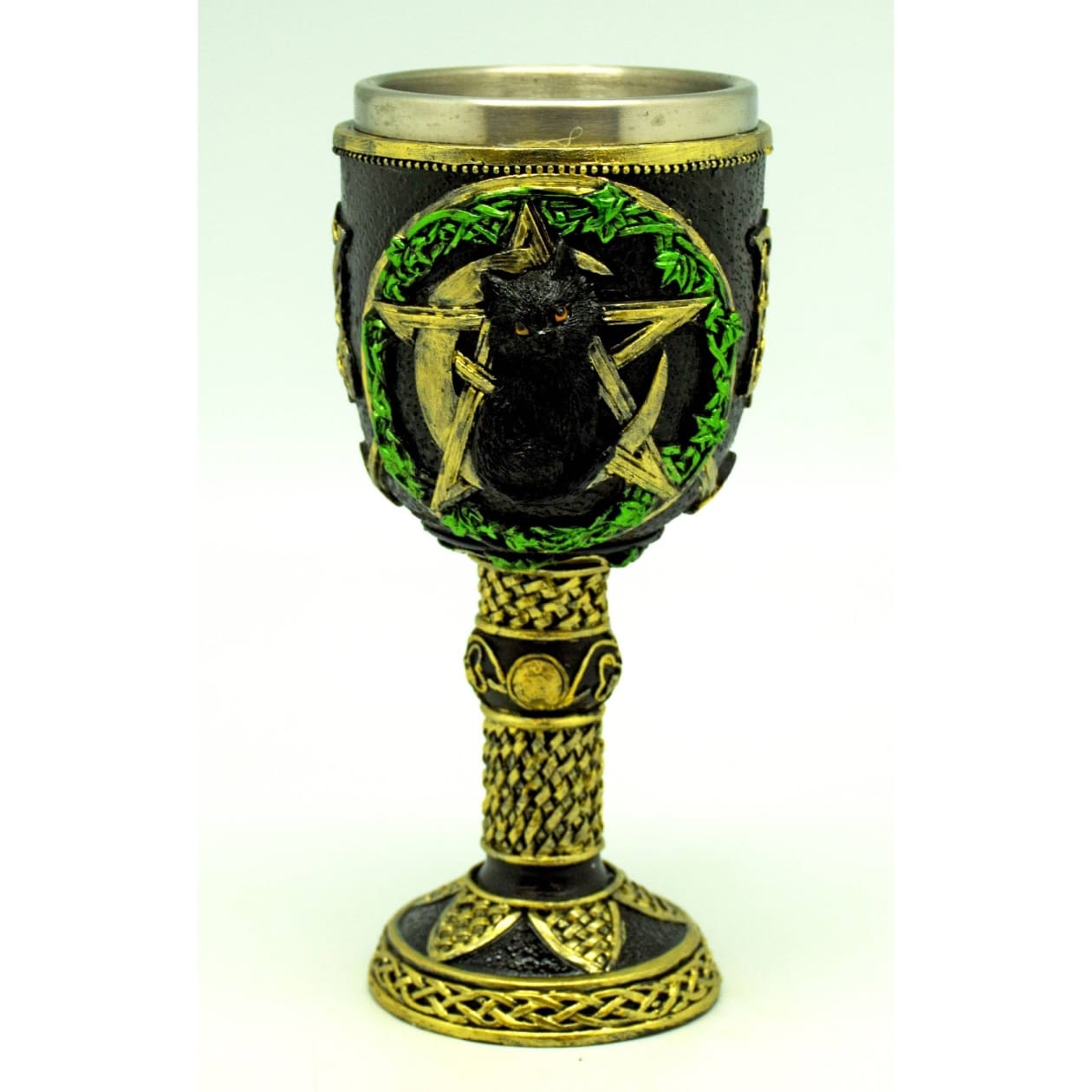 Cat On Pentagram Design Goblet | 7" x 3"