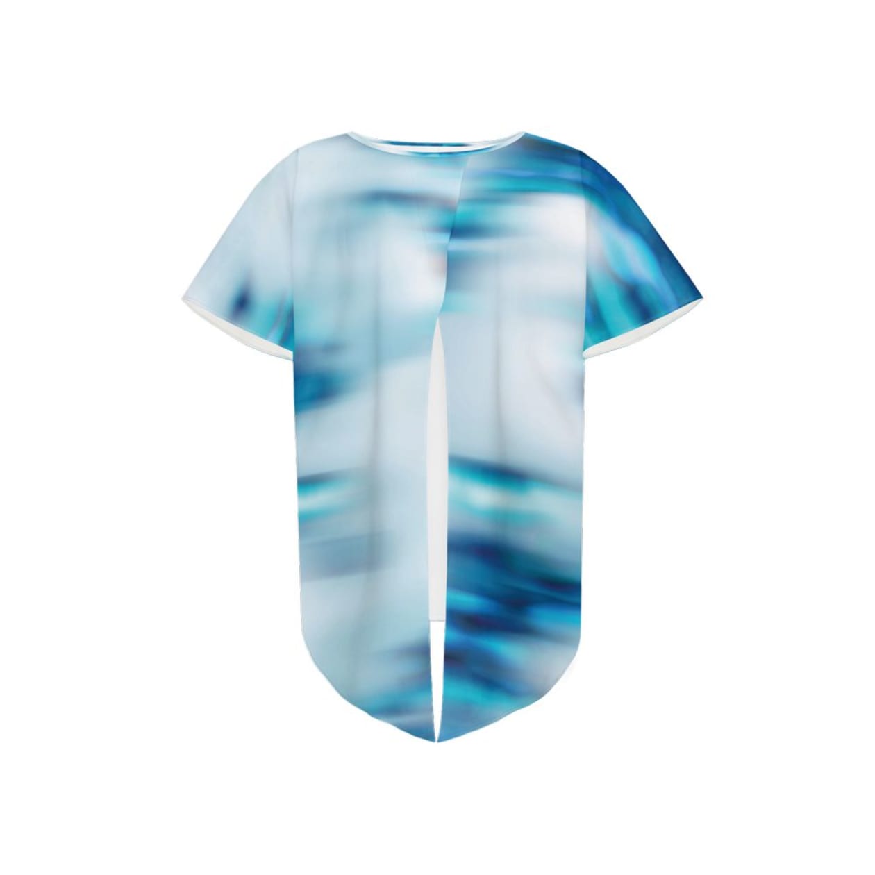 Unclench Your Jaw Women's Open Back Short-Sleeve T-shirt in Tie Dye Blue