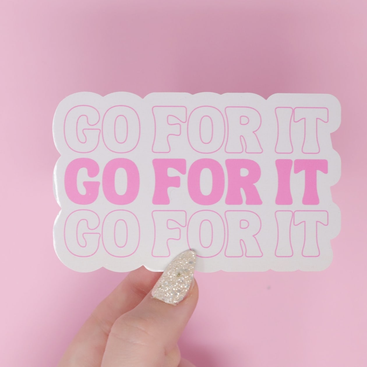 Go For It Vinyl Sticker | 3.8" long