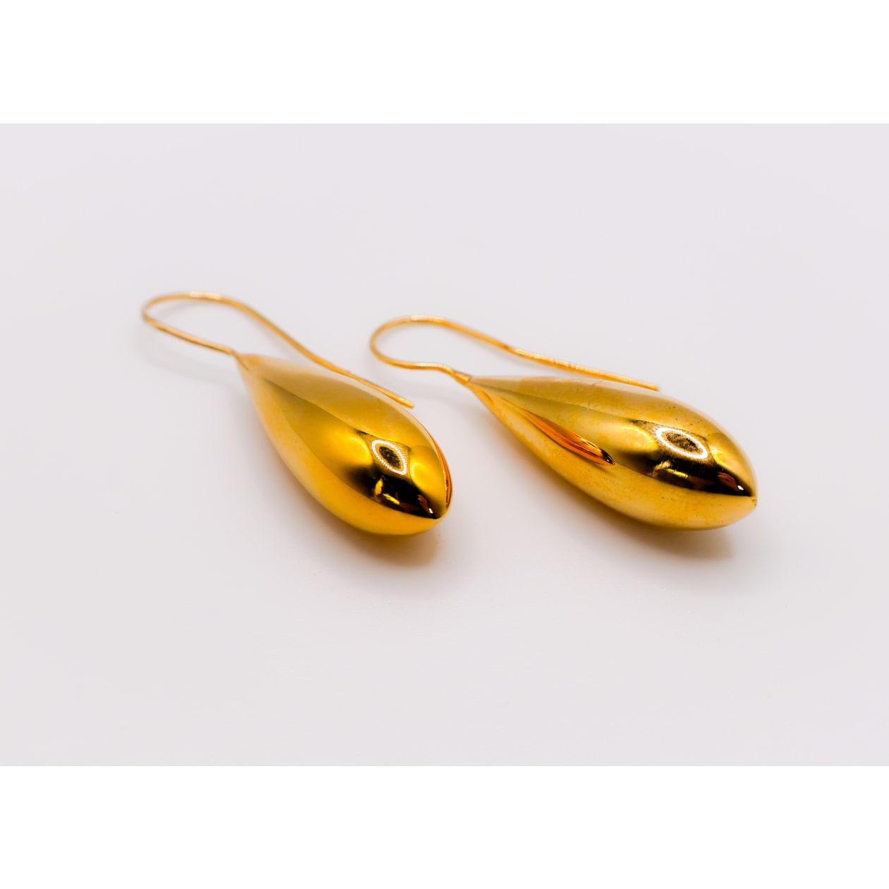 Italian Gilded Teardrop Statement Earrings