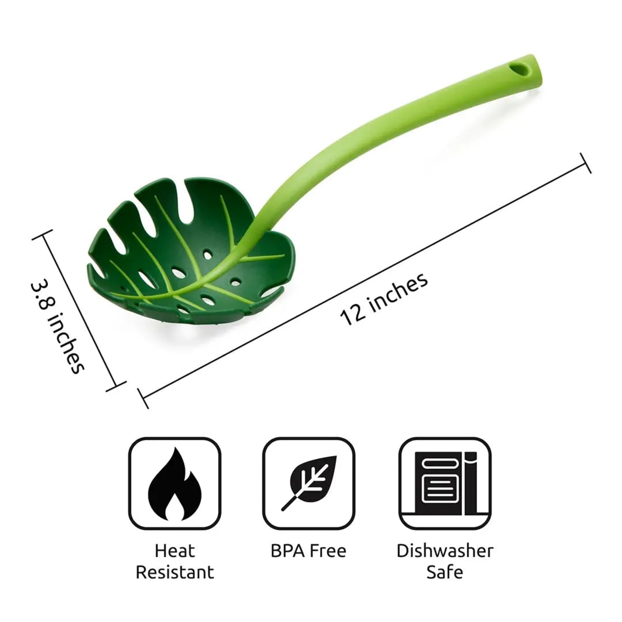 Jungle Monstera Slotted Spoon | Tropical Leaf Ladle