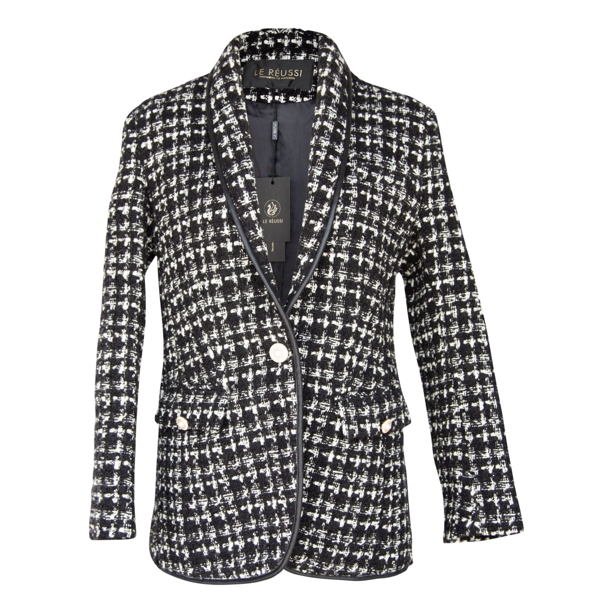 Black & White Tweed Checkers Blazer