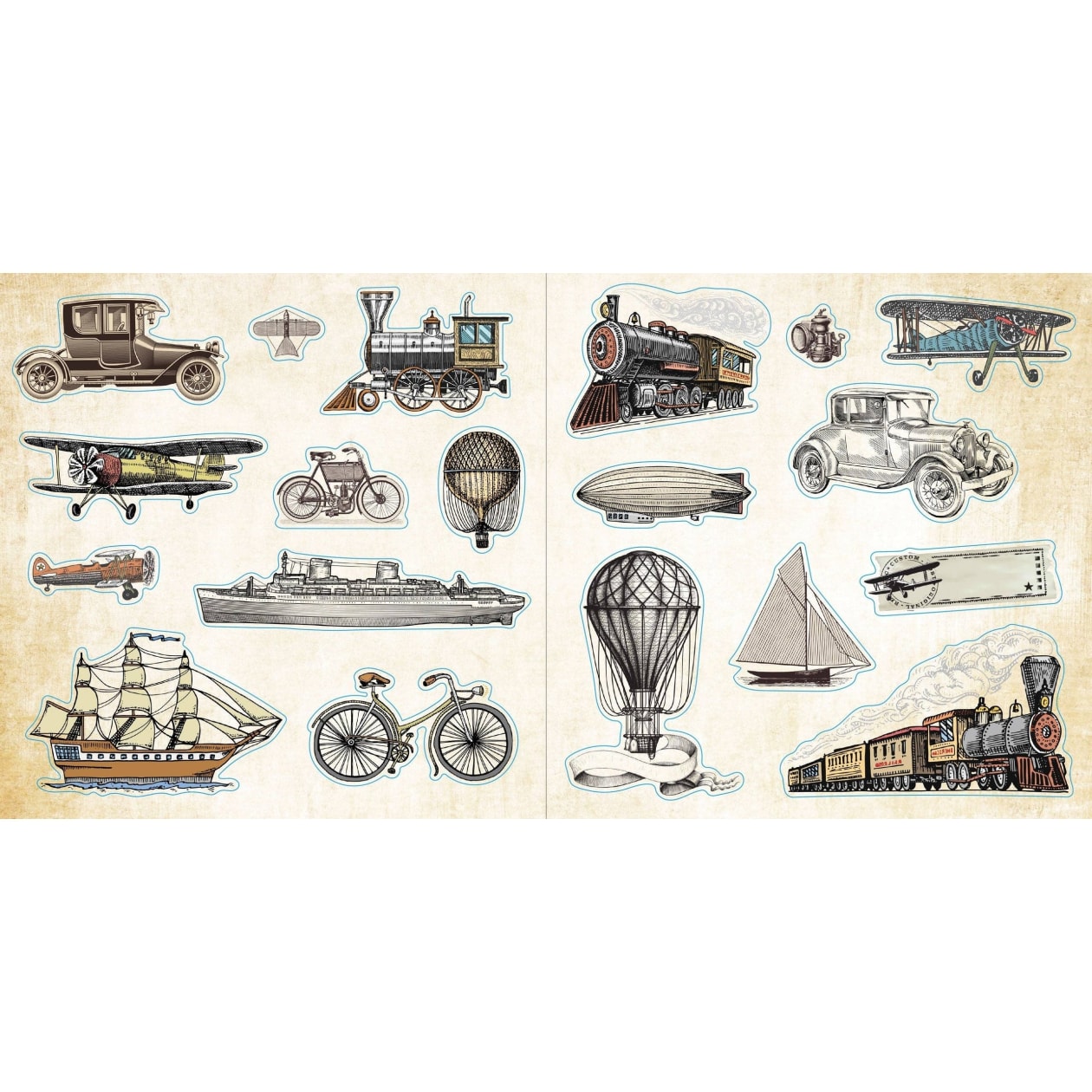 Loads of Ephemera Stickers | An Unforgettable Vintage Sticker Book | 580 Decals