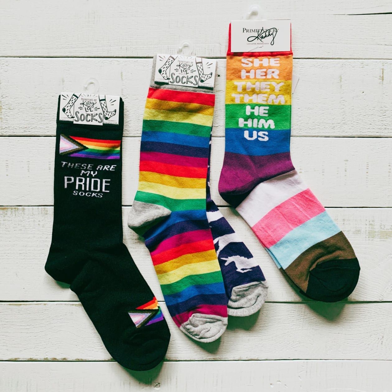 Rainbows And Unicorns Socks | Mismatched Designs | Unisex