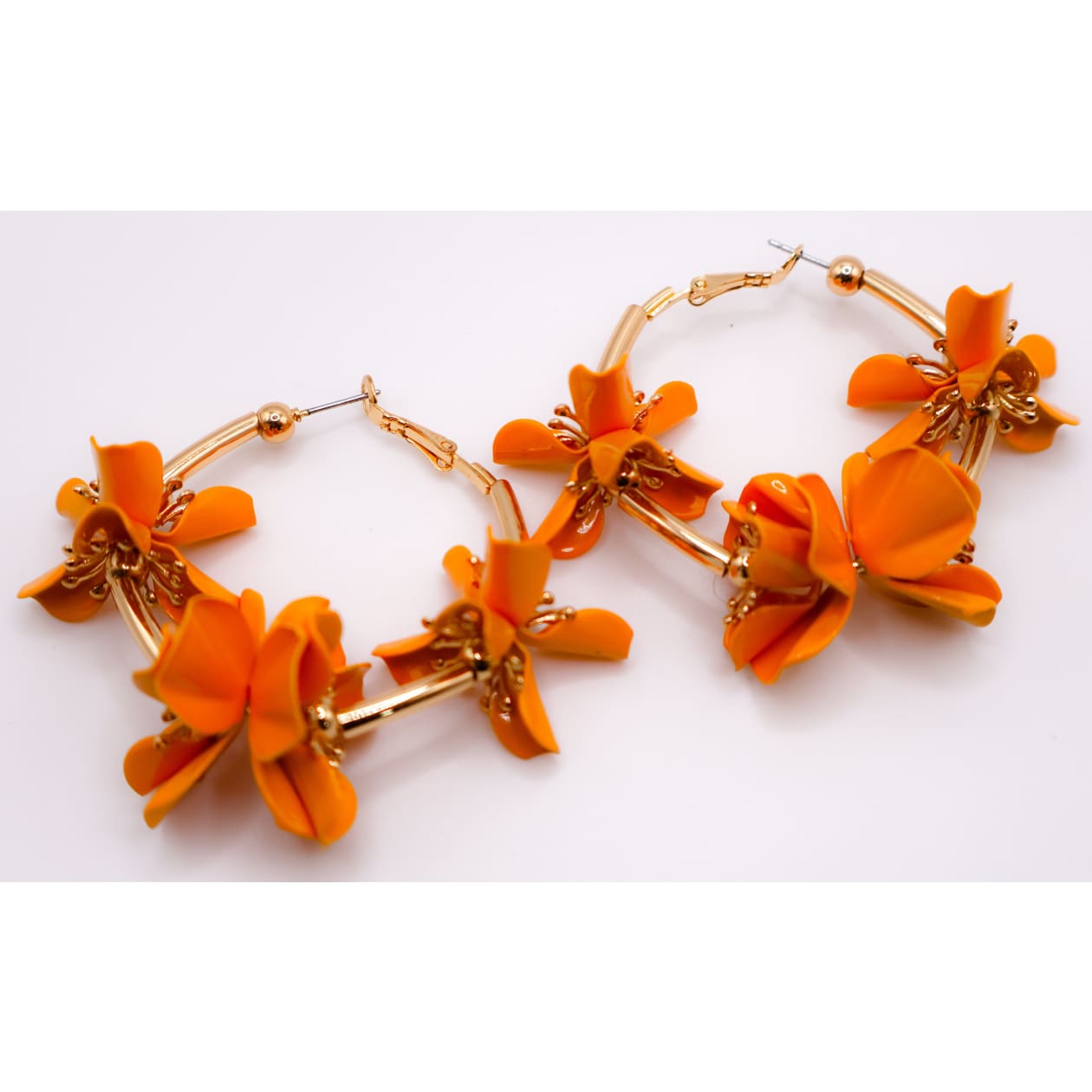 Sunny Blossom Hoop Earrings