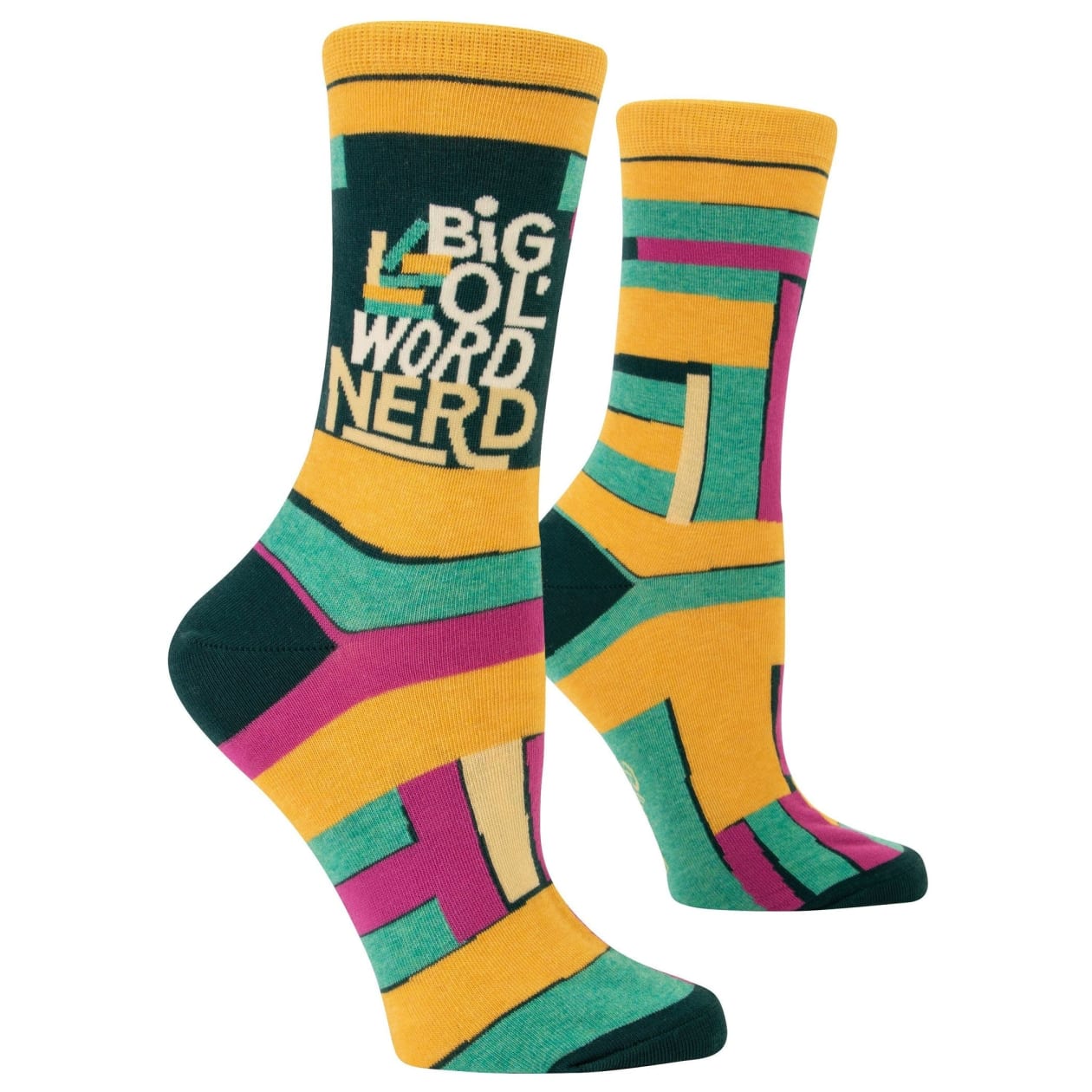 Big Ol' Word Nerd Women's Crew Novelty Socks | BlueQ at GetBullish
