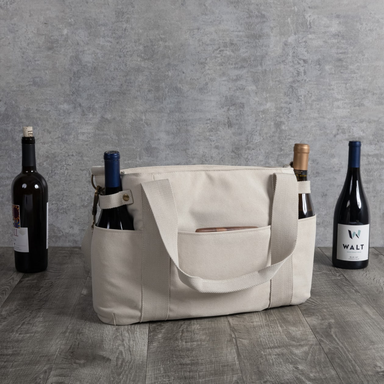 Temecula Wine and Cheese Bag - Color: White