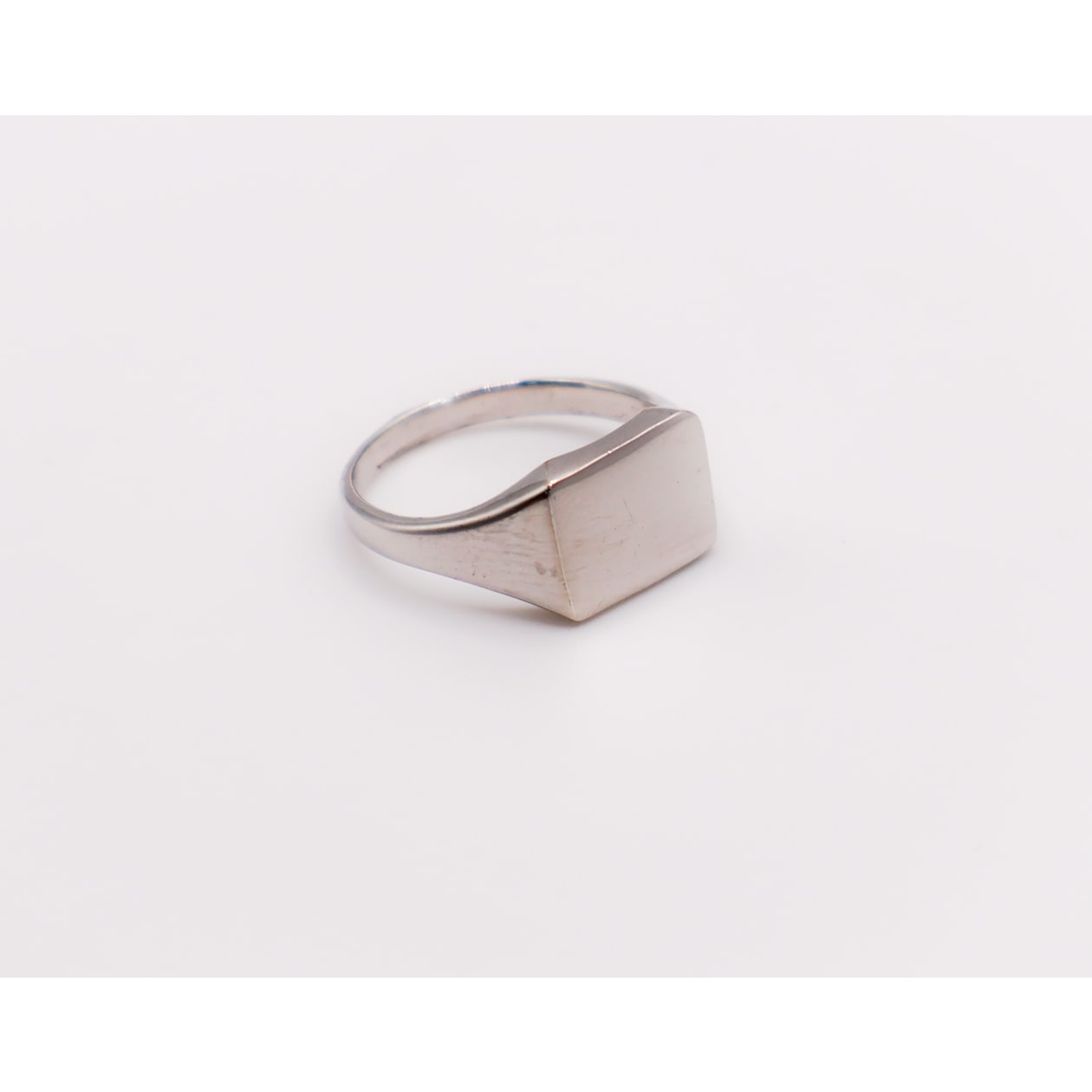 Italian Silver Rectangular Face Ring