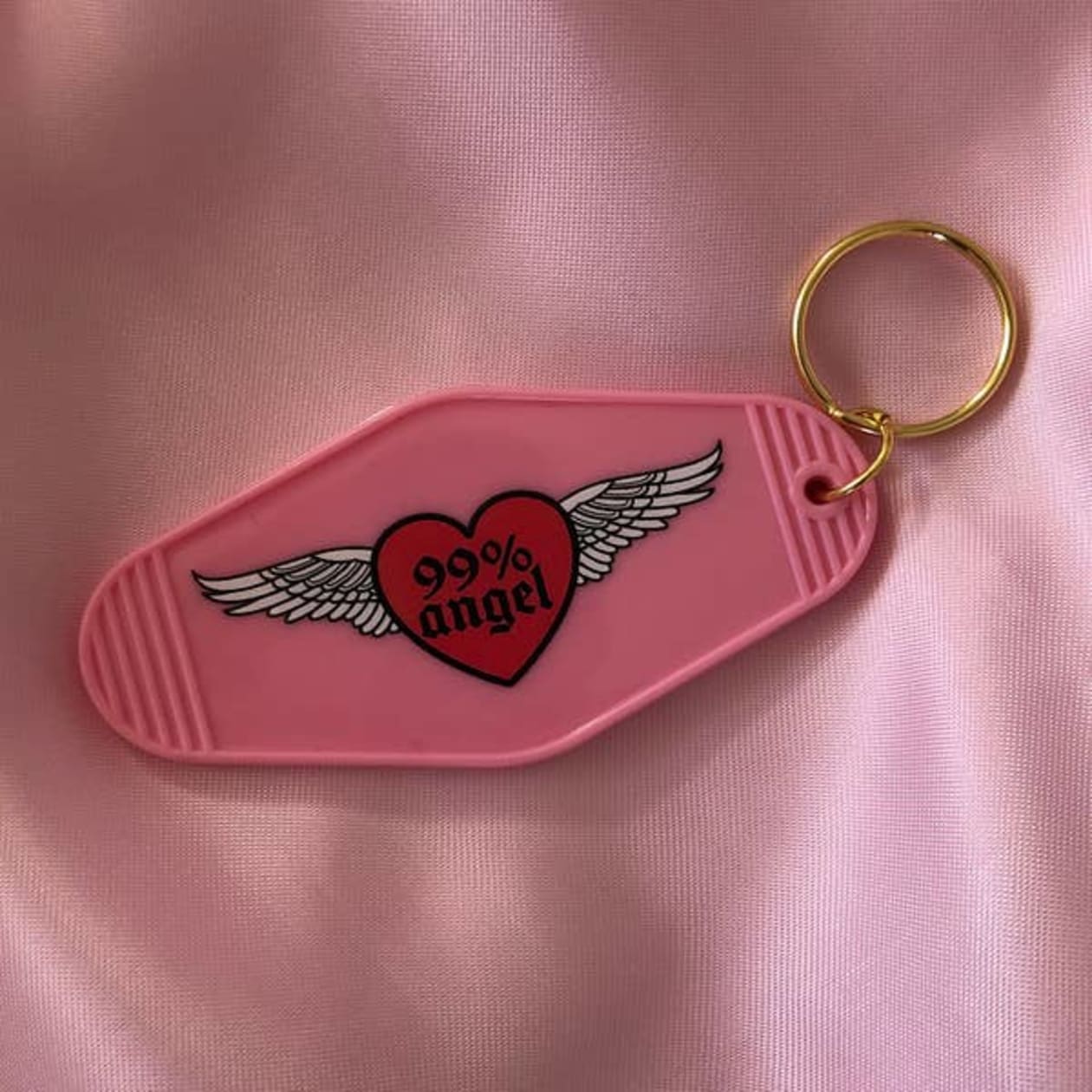 99% Angel Motel Styel Keychain in Pink