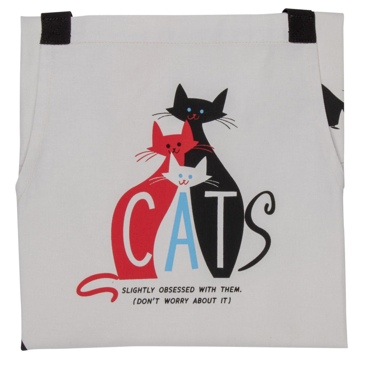 Cats. Slightly Obsessed With Them Funny Cooking and BBQ Apron Unisex 2 Pockets Adjustable Strap 100% Cotton | BlueQ at GetBullish