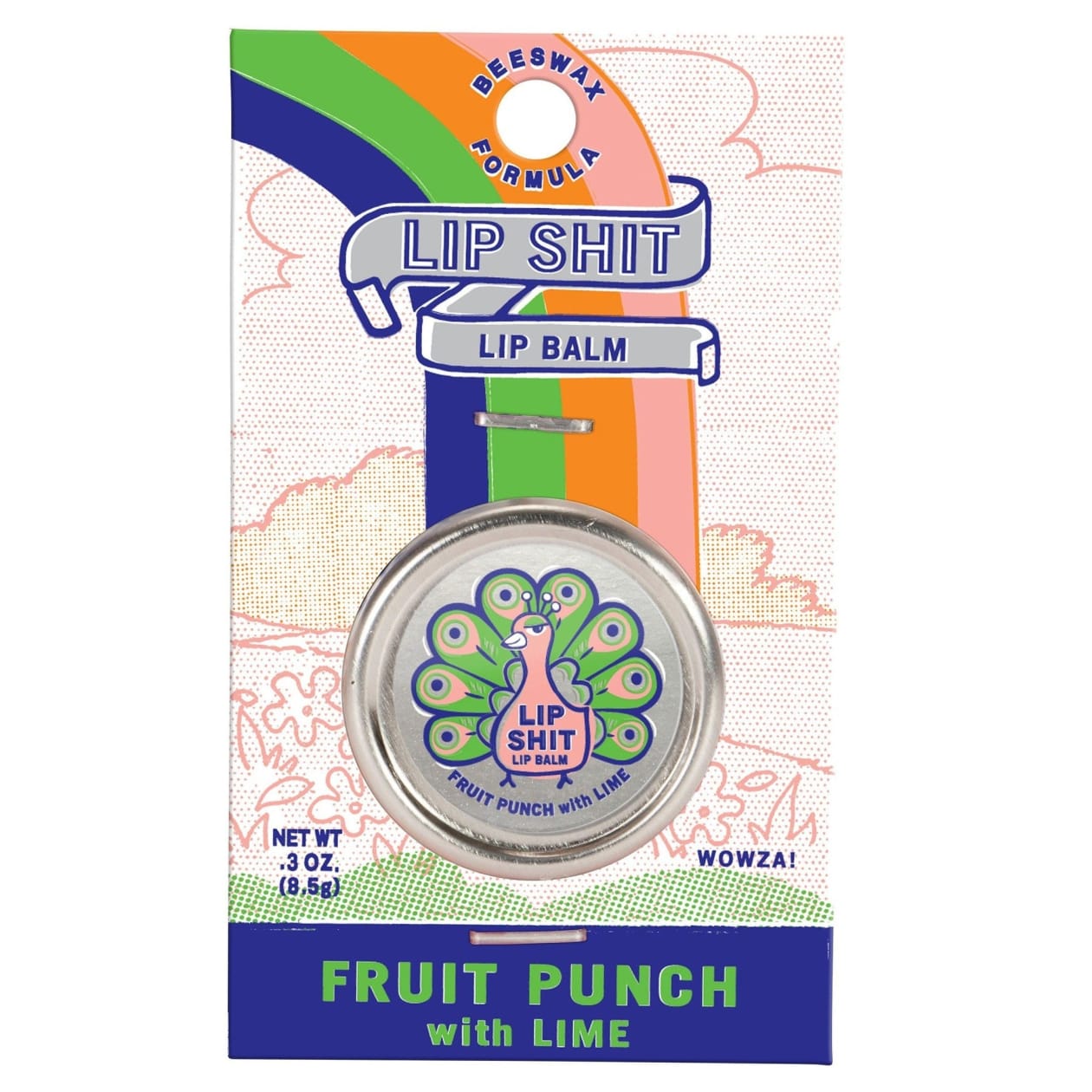 Lip Shit Lip Balm Fruit Punch with Lime Beeswax Formula | Lip Moisturizer in Tin | .3oz | BlueQ at GetBullish