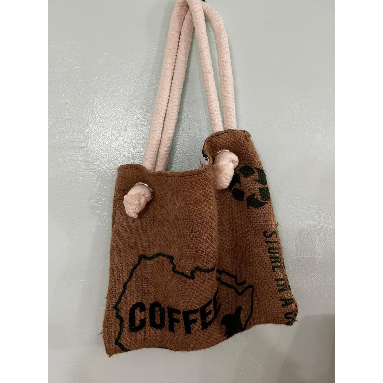 Handmade Burlap Tote Bag