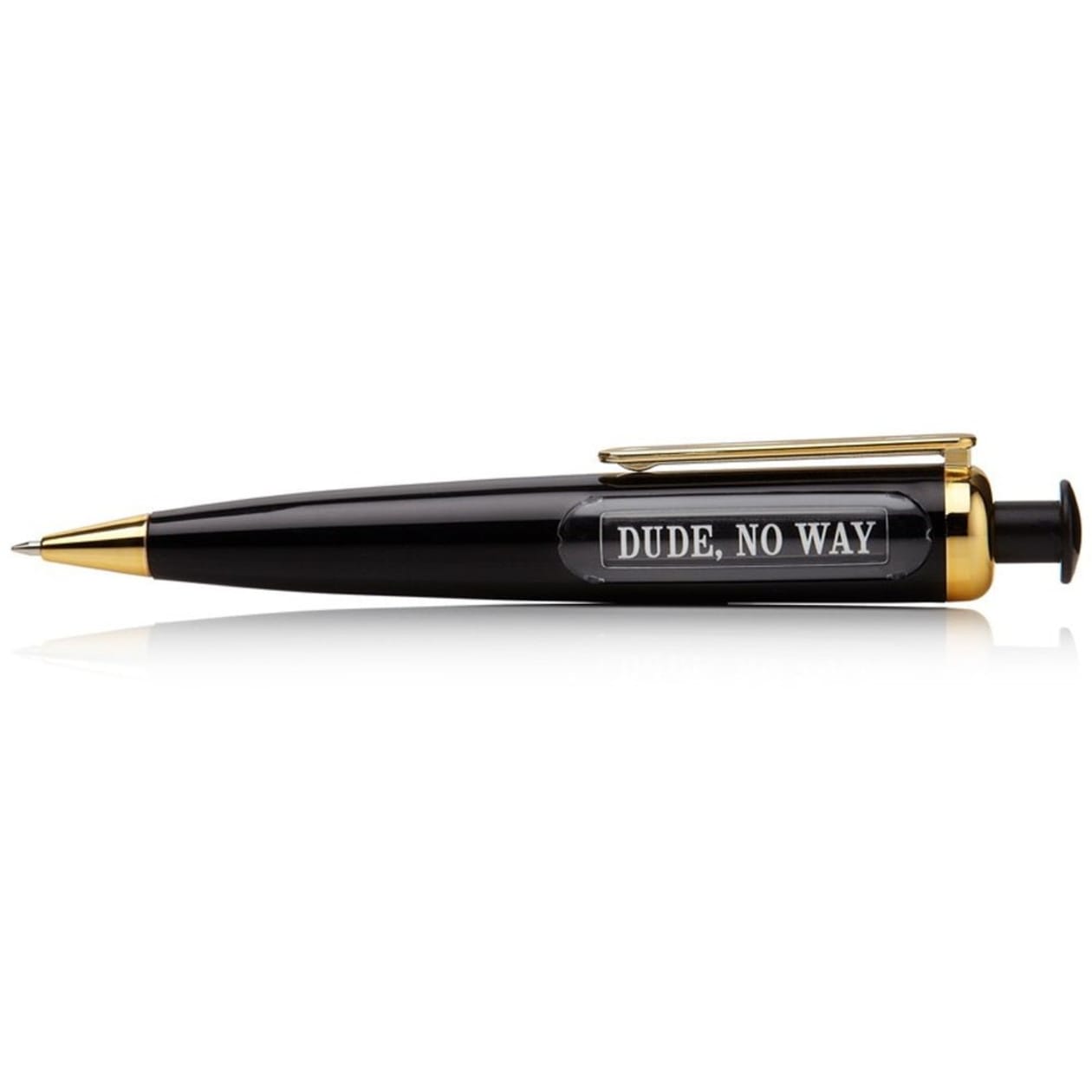 Predict A Pen | Black and Gold Clickable Pen with Hilarious Answers & Advice