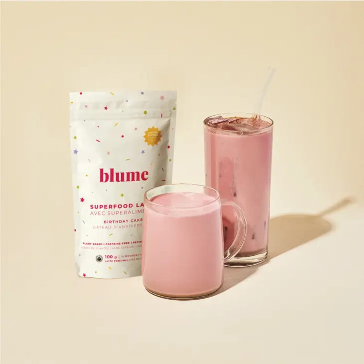 Blume Birthday Cake Latte | Superfood Latte Powder | 21 Servings