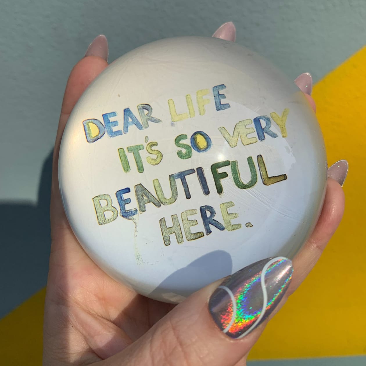 Dear Life It's So Very Beautiful Here Paperweight | Glass Dome