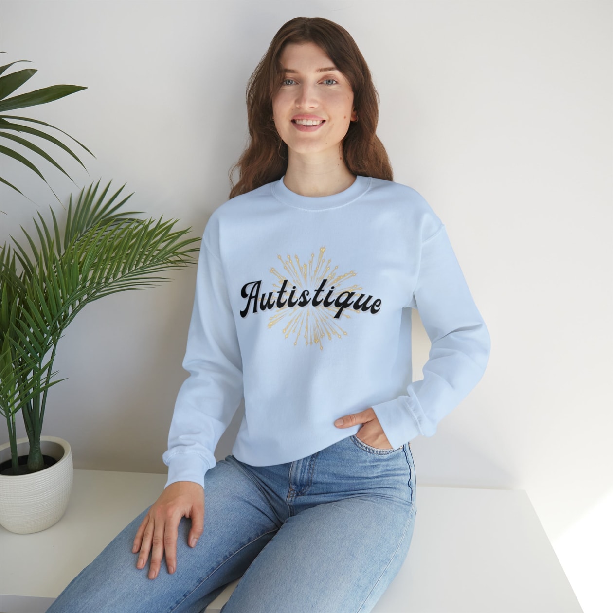 Autistique Funny Autism Pride Unisex Heavy Blend™ Crewneck Sweatshirt