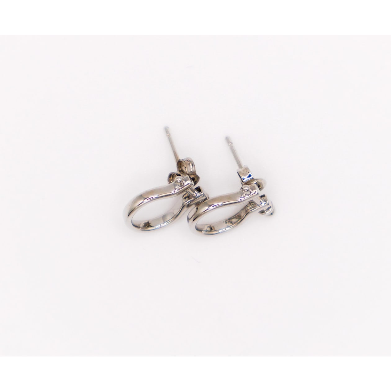 Whimsical White Gold Horseshoe Earrings