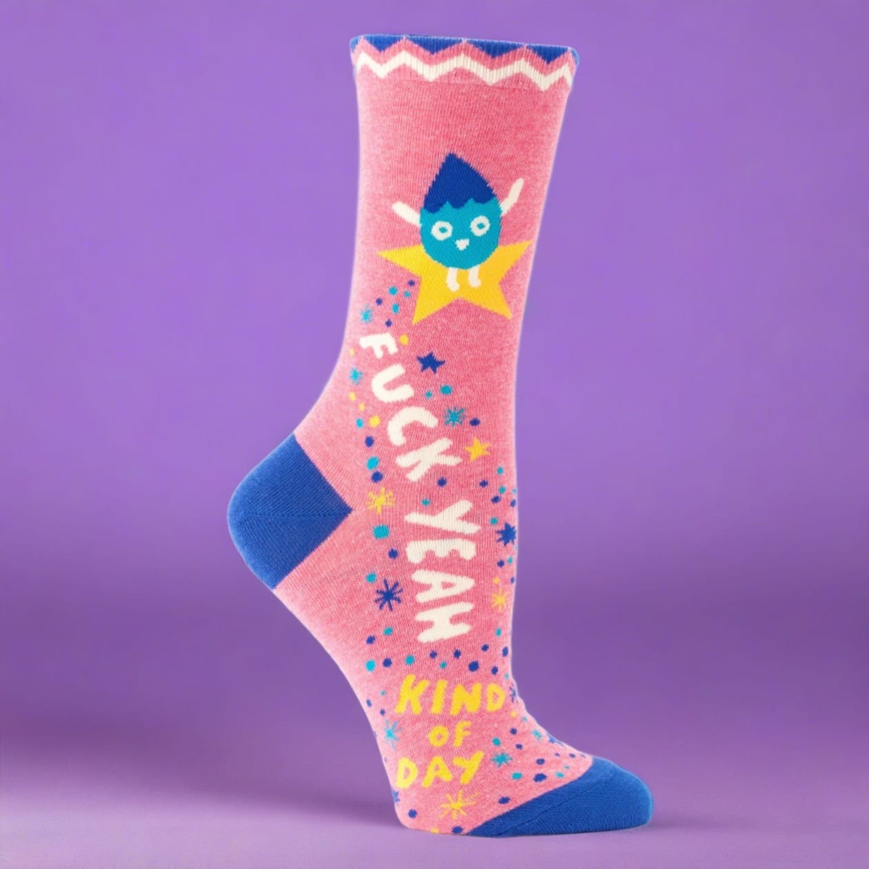 Fuck Yeah Kind Of Day Women's Crew Socks | BlueQ at GetBullish