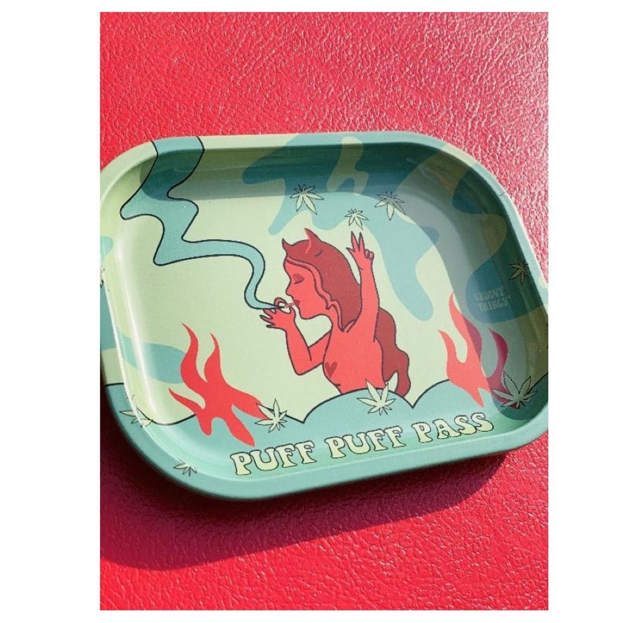 Devil's Puff Puff Pass Rolling Tray | Metal | 7" x 5.5"