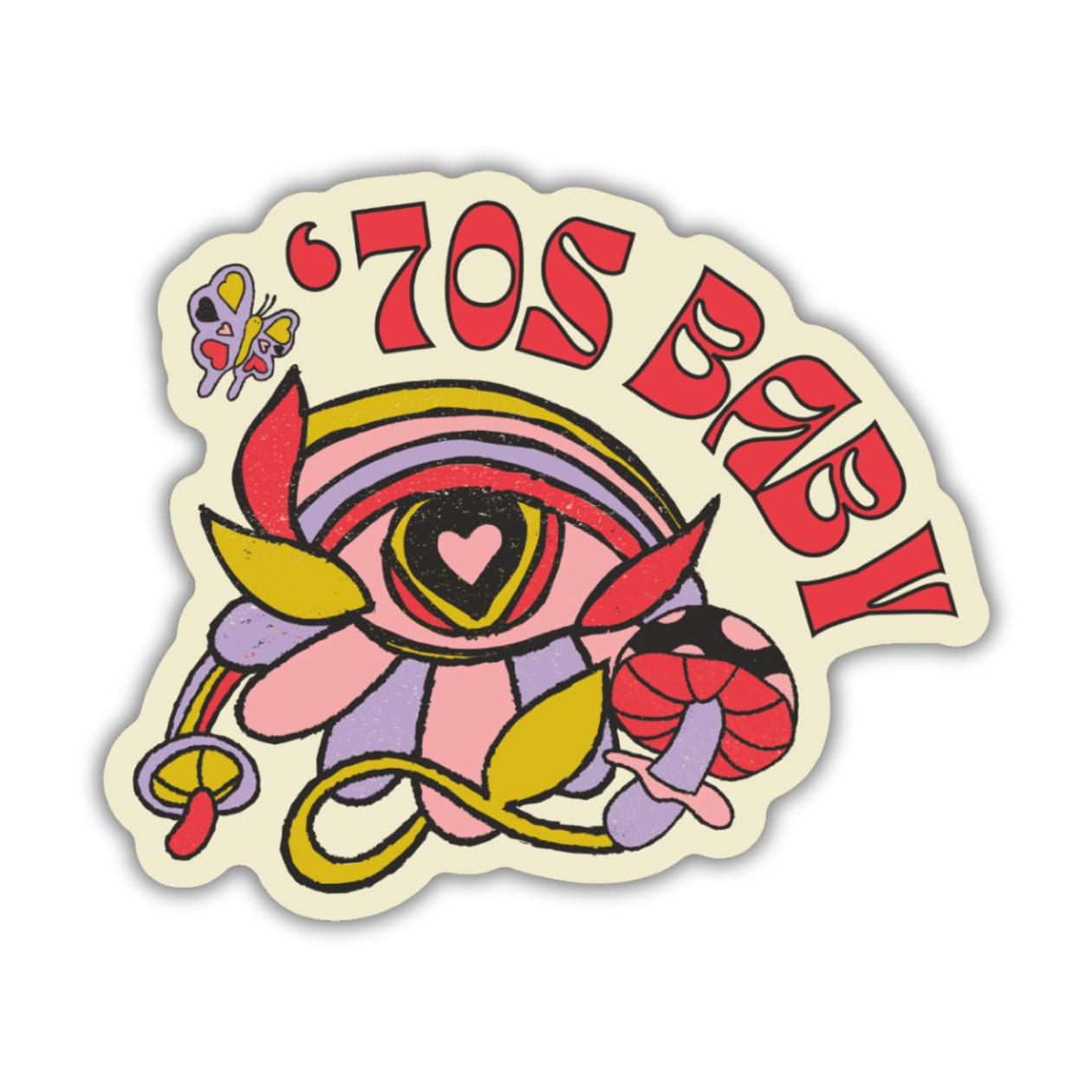 70's Baby Retro Vinyl Die Cut Sticker