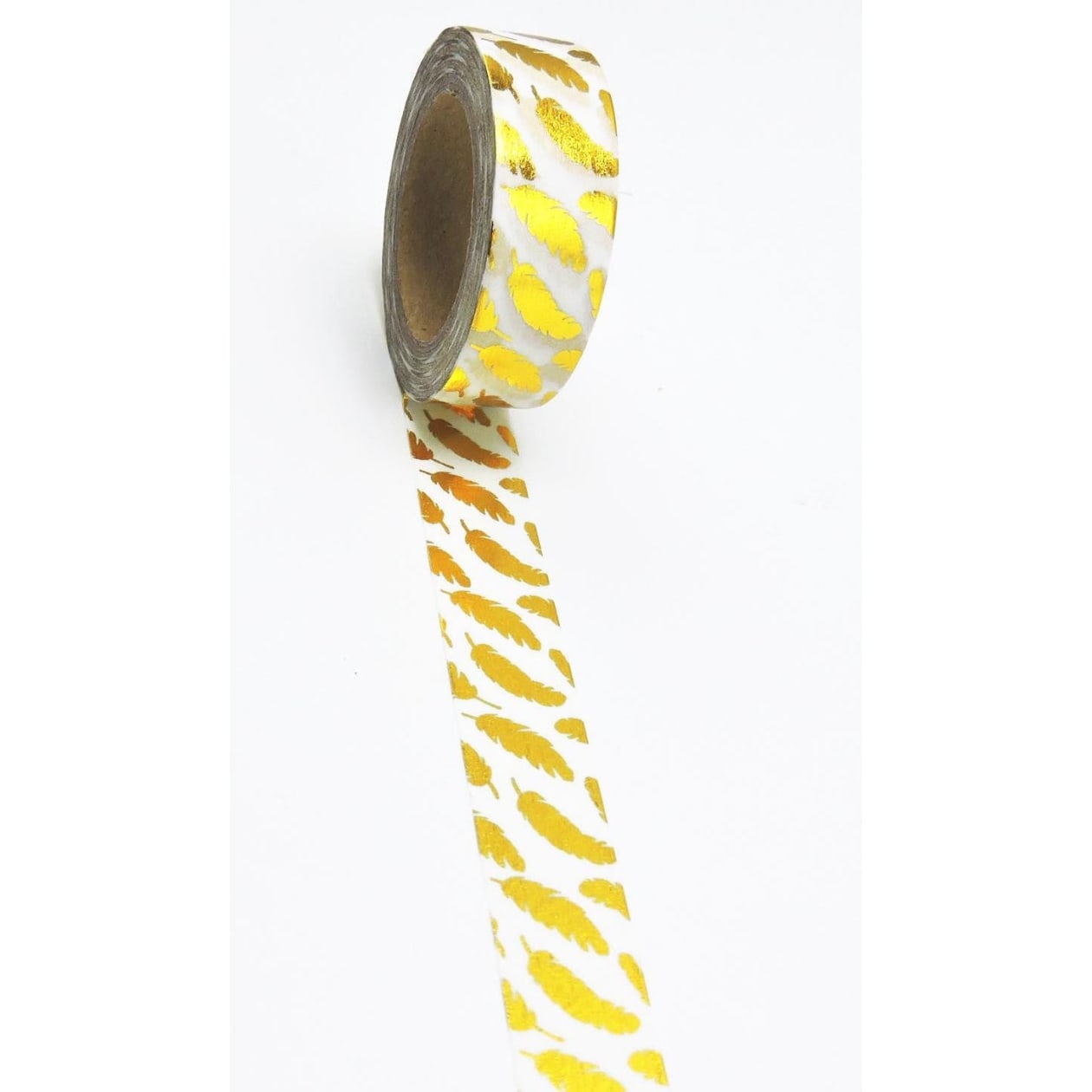 Gold Feather Washi Tape in Metallic | Gift Wrapping and Craft Tape