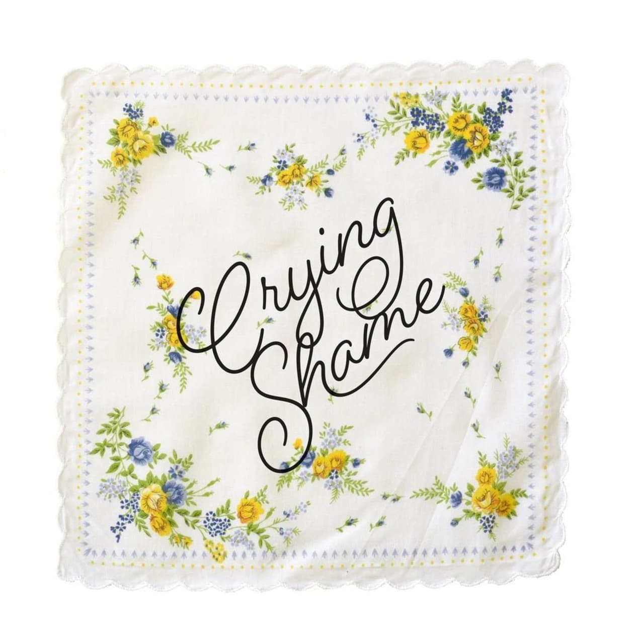 Crying Shame Hankie Retro Floral Print Cotton Handkerchief