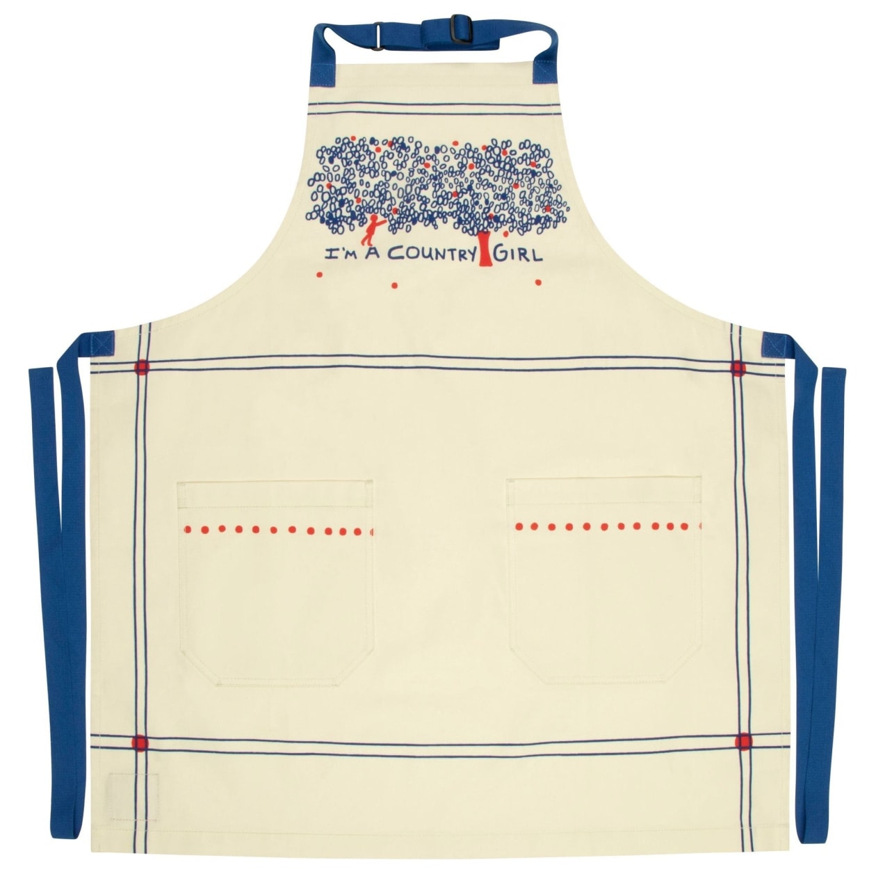 I'm A Country Girl  Funny Cooking and BBQ Apron 2 Pockets Adjustable Strap 100% Cotton | BlueQ at GetBullish