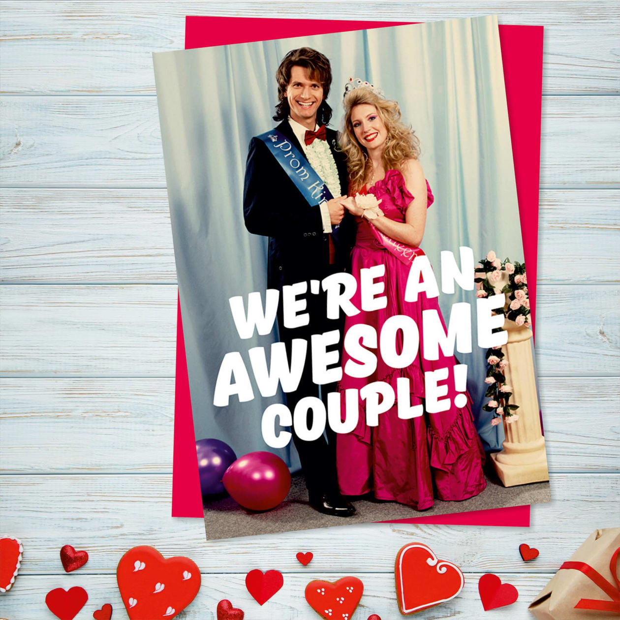 We're An Awesome Couple Valentine's Greeting Card | 7″ x 5″