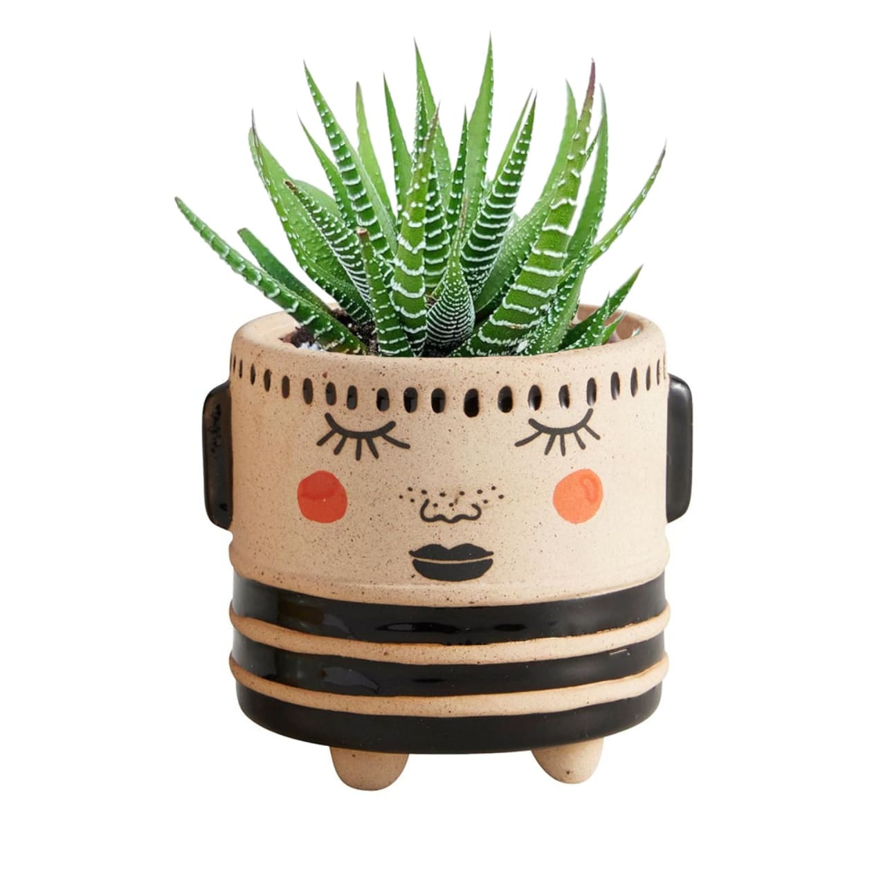 Blushing Face Planter Ceramic Pot