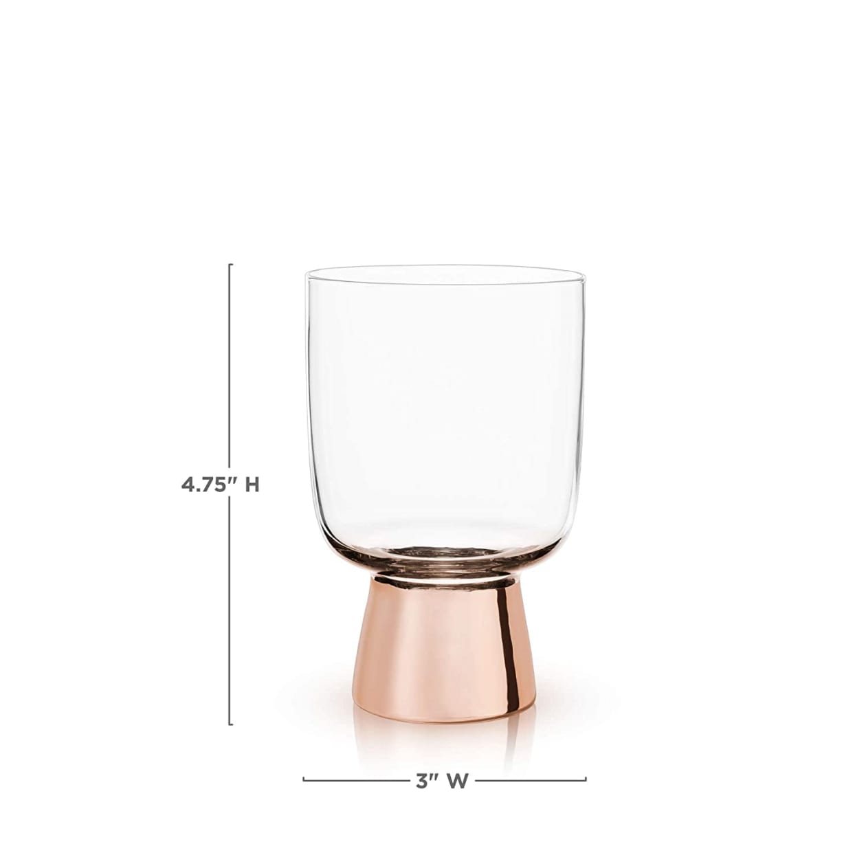 Set of 2 Raye Copper Footed Cocktail Tumblers in Gift Box | Gift for Her