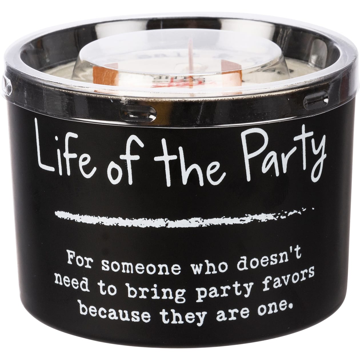 Life Of The Party Jar Candle | Sea Salt And Sage Scent Soy-Based Wax Candle | 14oz | Gift for Her