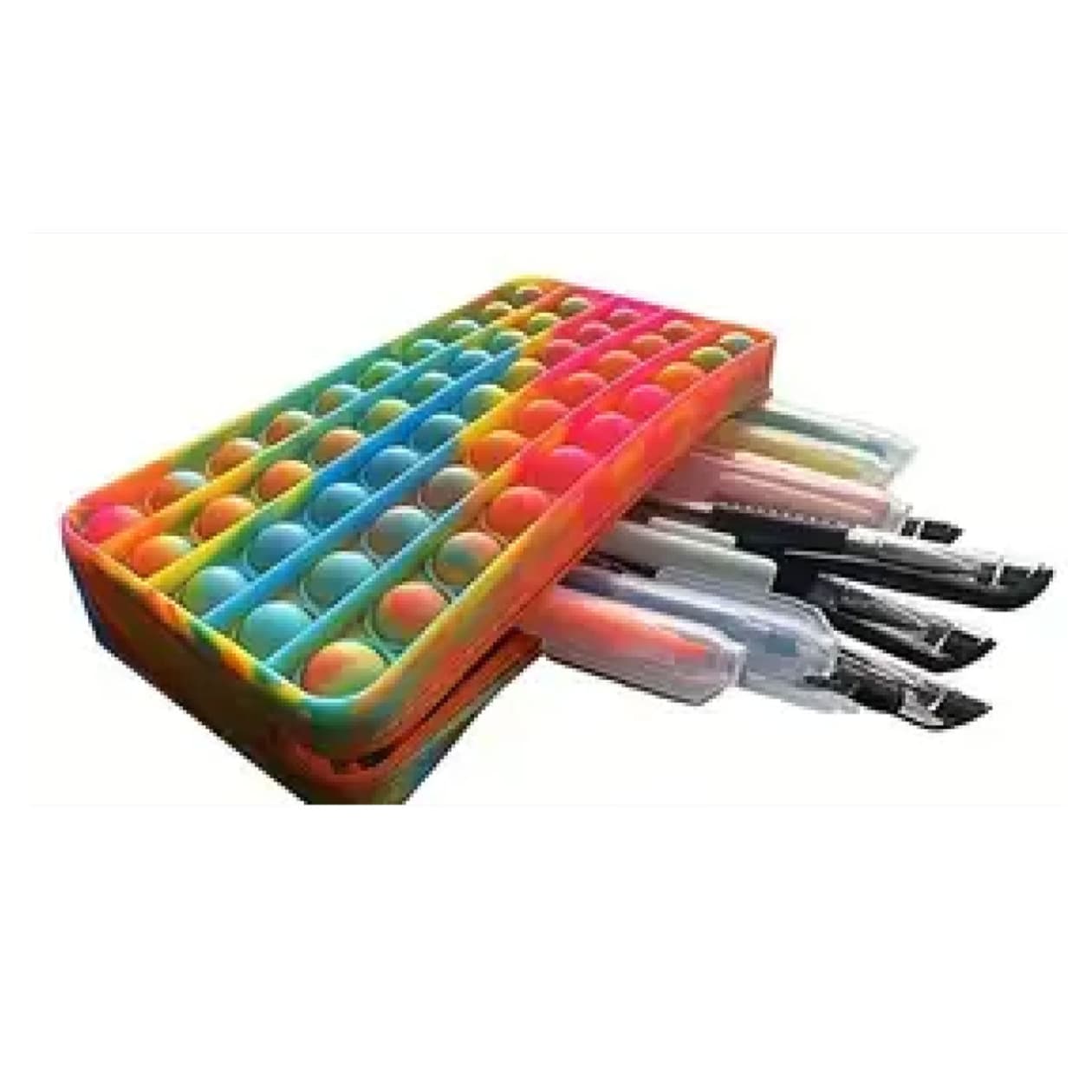 Rainbow Sensory Fidget Pencil Case