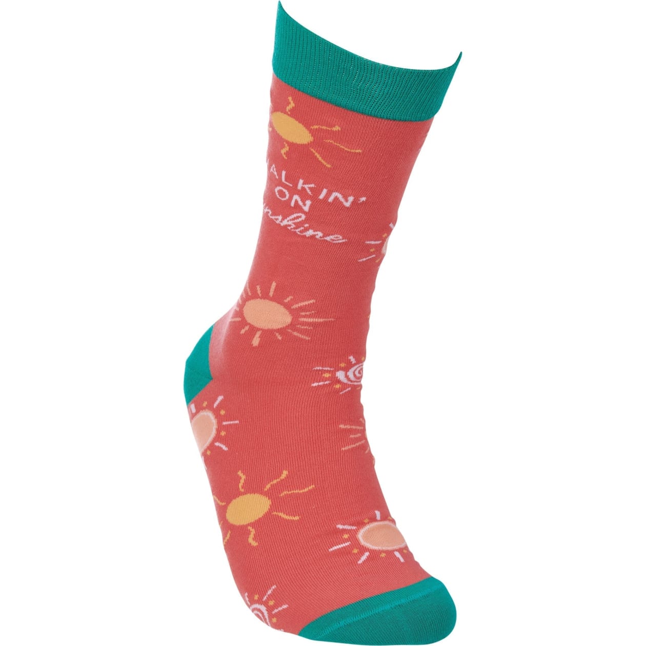 Walkin' On Sunshine Socks | Cotton Socks in Red