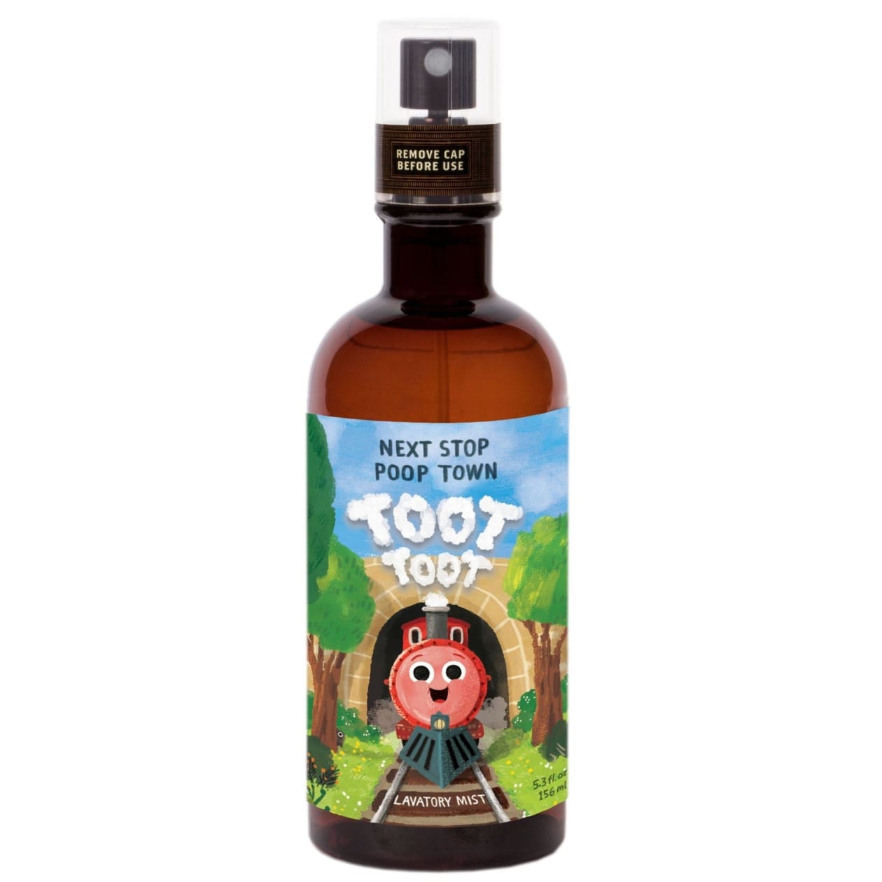 Next Stop Poop Town Toot Toot Lavatory Mist in Apple Blossom and Citrus Scent | BlueQ at GetBullish
