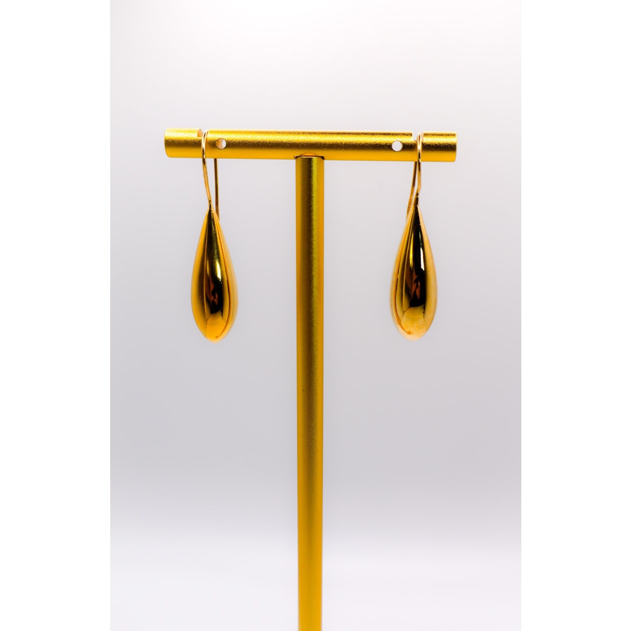 Italian Gilded Teardrop Statement Earrings