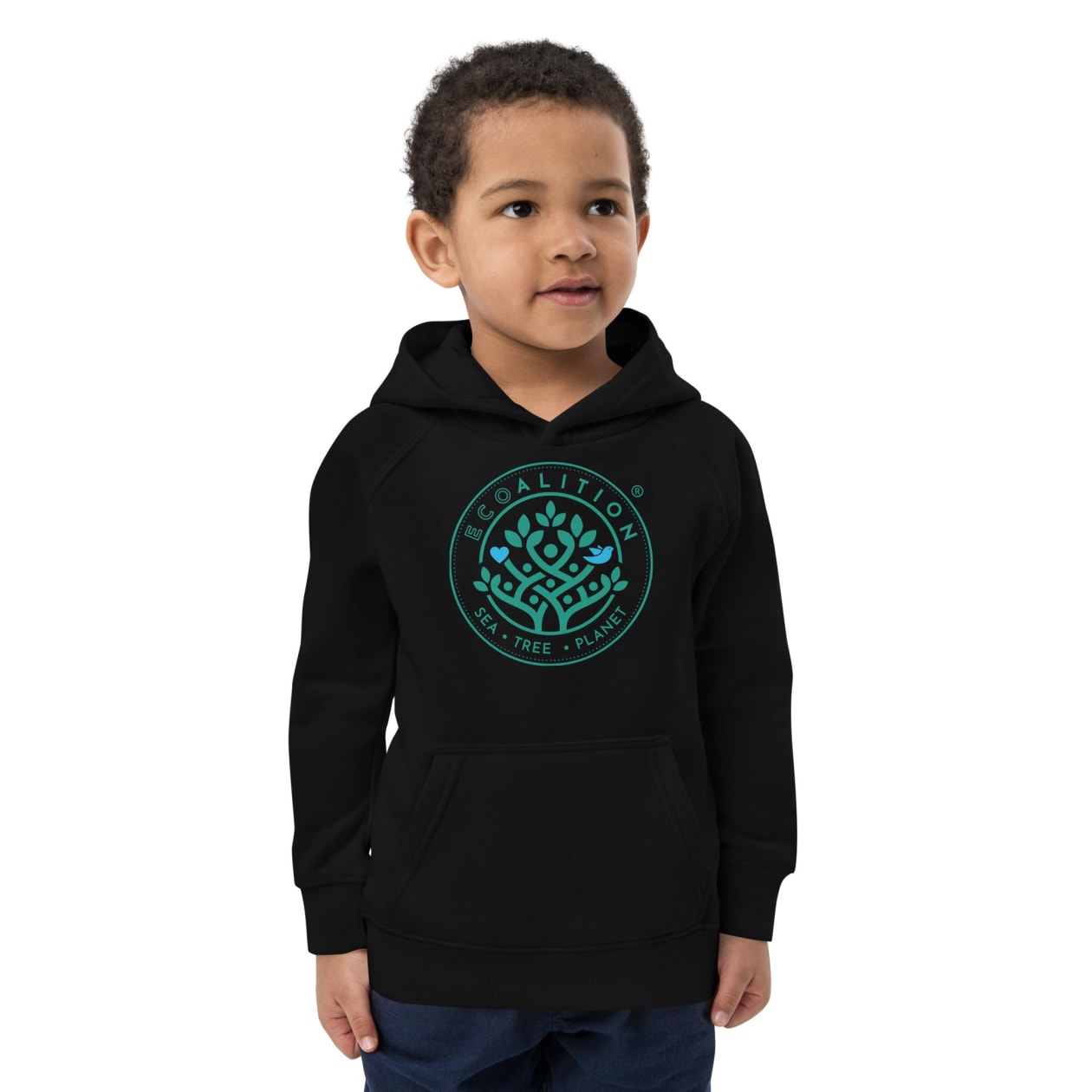 Ecoalition Kids Eco Hoodie - Color: Black, Size: 4y