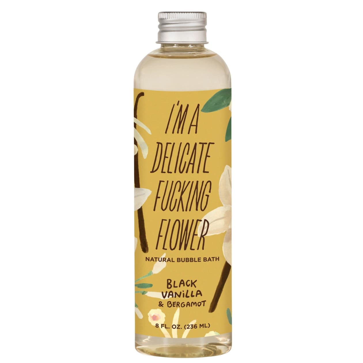 I'm A Delicate Fucking Flower Natural Bubble Bath | Black Vanilla and Bergamot Scent | BlueQ at GetBullish