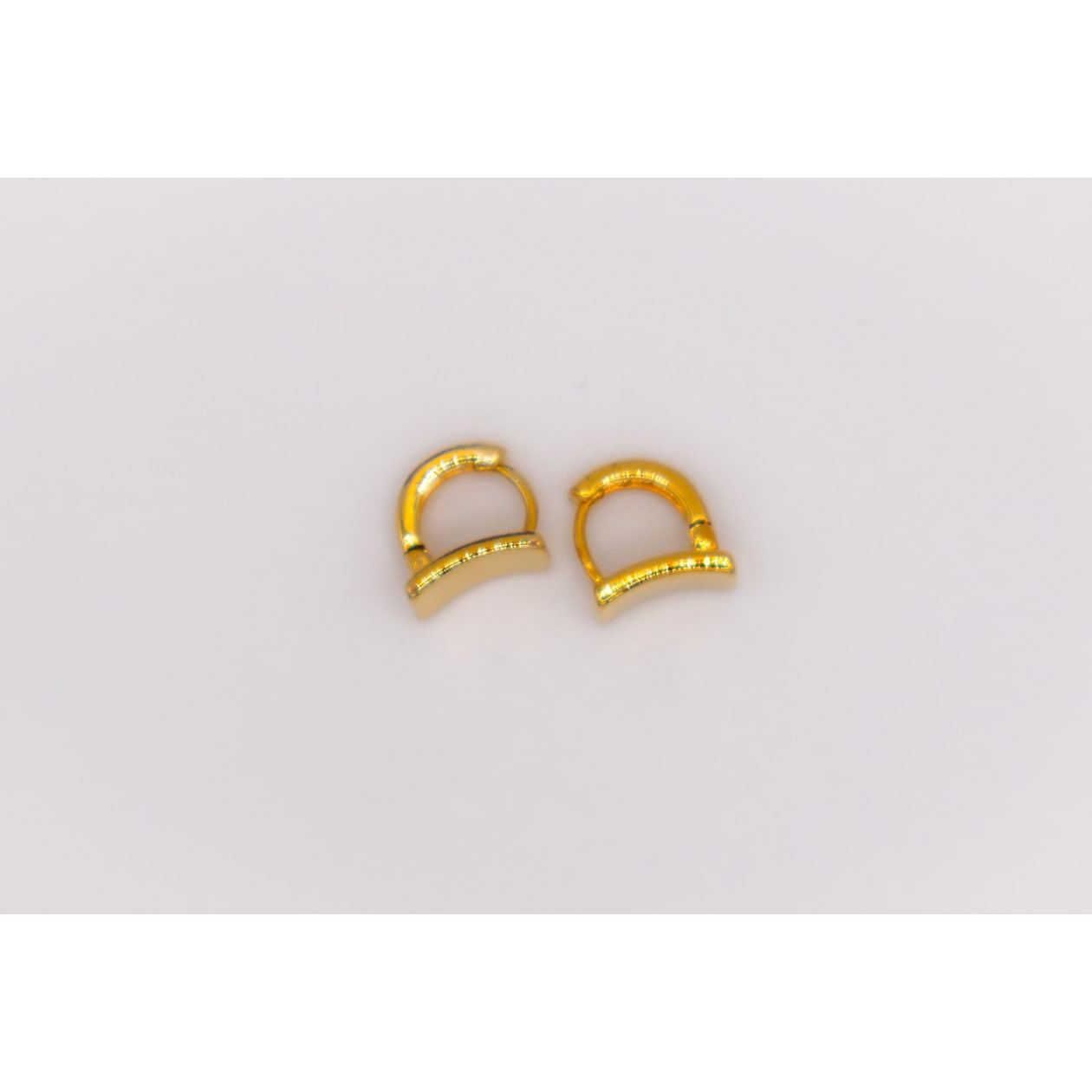 Golden Lock Rectangle Earrings